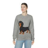 Dachshund Unisex Heavy Blend™ Crewneck Sweatshirt, S - 2XL, 14 Colors, Cotton/Polyester, Medium Fabric, FREE Shipping, Made in USA!!