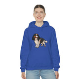 Tricolor Cavalier King Charles Spaniel Unisex Heavy Blend Hooded Sweatshirt, S - 5XL, 12 Colors, FREE Shipping, Made in Usa!!