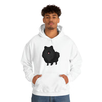 Black Pomeranian Unisex Heavy Blend™ Hooded Sweatshirt, S - 3XL, 6 Colors, Cotton/Polyester, FREE Shipping, Made in USA!!
