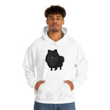 Black Pomeranian Unisex Heavy Blend™ Hooded Sweatshirt, S - 3XL, 6 Colors, Cotton/Polyester, FREE Shipping, Made in USA!!