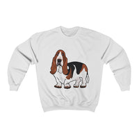 Basset Hound Unisex Heavy Blend™ Crewneck Sweatshirt, Cotton & Polyester, S - 5XL, 12 Colors, FREE Shipping, Made in USA!!