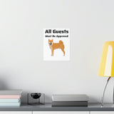 Shiba Inu Premium Matte Vertical Poster, 7 Sizes, Indoor Use, 175 gsm Fine Art Paper, FREE Shipping, Made in USA!!