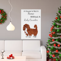 Ruby Cavalier King Charles Spaniel Premium Matte vertical posters, 7 Sizes, FREE Shipping, Made in the USA!!