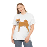 Shiba Inu Unisex Heavy Cotton Tee, Cotton, Medium Fabric, S - 5XL, 12 Colors, FREE Shipping, Made in USA!!