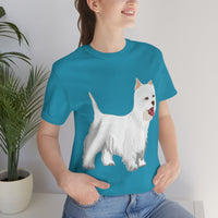 West Highland White Terrier Unisex Jersey Short Sleeve Tee, S - 3XL, Cotton, Light Fabric, FREE Shipping, Made in USA!!