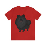 Black Pomeranian Unisex Jersey Short Sleeve Tee, S - 3XL, 16 Colors, Cotton, Light Fabric, FREE Shipping, Made in USA!!