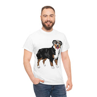 Australian Shepherd Unisex Heavy Cotton Tee, S-5XL, 12 Colors, 100% Cotton, Light Fabric, FREE Shipping, Made in USA!!