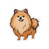 Pomeranian Die-Cut Stickers, Water Resistant Vinyl, 5 Sizes, Matte Finish, Indoor/Outdoor, FREE Shipping, Made in USA!!