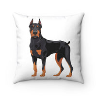 Doberman Pinscher Spun Polyester Square Pillow