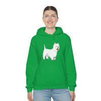 West Highland White Terrier Unisex Heavy Blend™ Hooded Sweatshirt, S - 5XL, Cotton/Polyester, FREE Shipping, Made in USA!!