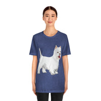 West Highland White Terrier Unisex Jersey Short Sleeve Tee, S - 3XL, Cotton, Light Fabric, FREE Shipping, Made in USA!!