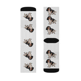 Tricolor Cavalier King Charles Spaniel Sublimation Socks
