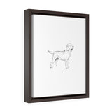 Labrador Retriever Vertical Framed Premium Gallery Wrap Canvas