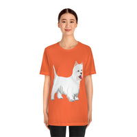 West Highland White Terrier Unisex Jersey Short Sleeve Tee, S - 3XL, Cotton, Light Fabric, FREE Shipping, Made in USA!!