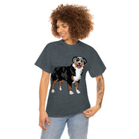 Australian Shepherd Unisex Heavy Cotton Tee, S-5XL, 12 Colors, 100% Cotton, Light Fabric, FREE Shipping, Made in USA!!