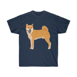 Shiba Inu Unisex Ultra Cotton Tee, S - 5XL, 12 Colors, Medium Fabric, FREE Shipping, Made in USA!!