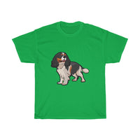 Tricolor Cavalier King Charles Spaniel Unisex Heavy Cotton Tee