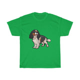 Tricolor Cavalier King Charles Spaniel Unisex Heavy Cotton Tee