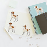 Brittanys Dog Sticker Sheets, 2 Image Sizes, 3 Image Surfaces, Water Resistant Vinyl, FREE Shipping, Made in USA!!