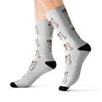 Brittany Dog Sublimation Socks, 3 Sizes, FREE Shipping, Made in USA!!