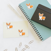 Pembroke Welsh Corgi Sticker Sheets, 2 Image Sizes, 3 Image Surfaces, Water Resistant Vinyl, FREE Shipping, Made in USA!!