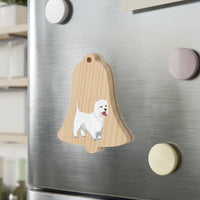 West Highland White Terrier Wooden Ornaments, 6 Shapes, Solid Wood, Magnetic Back, FREE Shipping, Made in USA!!