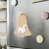 West Highland White Terrier Wooden Ornaments, 6 Shapes, Solid Wood, Magnetic Back, FREE Shipping, Made in USA!!