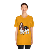 Basset Hound Unisex Jersey Short Sleeve Tee, XS - 3XL, 14 Colors, FREE Shipping, Made in USA!!