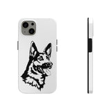 German Shepherd Case Mate Tough Phone Cases, Over 30 Sizes, Impact Resistant, Rubber Liner, FREE Shipping, Made in USA!!