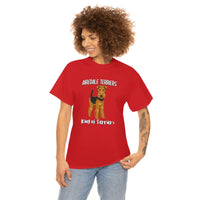 Airedale Terrier Unisex Heavy Cotton Tee, S - 5XL, 14 Colors, Light Fabric, FREE Shipping, Made in USA!!