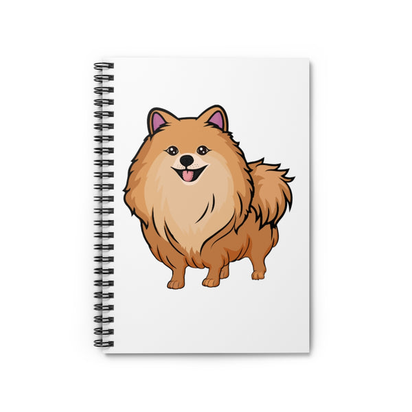 Pomeranian Spiral Notebook - Ruled Line, Made in USA