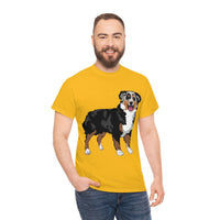 Australian Shepherd Unisex Heavy Cotton Tee, S-5XL, 12 Colors, 100% Cotton, Light Fabric, FREE Shipping, Made in USA!!