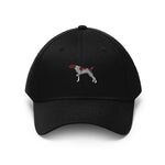 German Shorthaired Pointer Unisex Twill Hat, Cotton Twill, Adjustable Velcro Closure, FREE Shipping, Made in USA!!