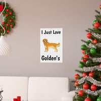 Golden Retriever Premium Matte vertical posters, 7 Sizes, Matte Finish, Museum Grade Paper, FREE Shipping, Made in USA!!
