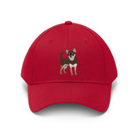 Chihuahua Unisex Twill Hat, 100% Cotton, Adjustable Velcro Closure, 10 Colors, FREE Shipping, Made in the USA!!