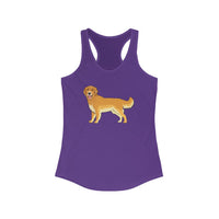 Golden Retriever Women's Ideal Racerback Tank, S - 2XL, Slim Fit, Soft Cotton/Polyester, Extra Light Fabric, FREE Shipping, Made in USA!!