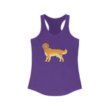 Golden Retriever Women's Ideal Racerback Tank, S - 2XL, Slim Fit, Soft Cotton/Polyester, Extra Light Fabric, FREE Shipping, Made in USA!!