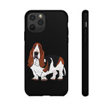 Basset Hound Tough Cases, 33 Sizes, Google, Samsung, iPhone, Matte or Glossy, Impact Resistant, Dual Layer Case, FREE Shipping, Made in USA!!