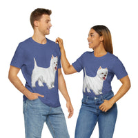 West Highland White Terrier Unisex Jersey Short Sleeve Tee, S - 3XL, Cotton, Light Fabric, FREE Shipping, Made in USA!!