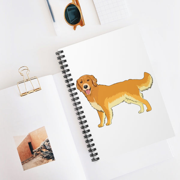 Golden Retriever Spiral Notebook - Ruled Line