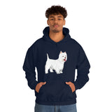 West Highland White Terrier Unisex Heavy Blend™ Hooded Sweatshirt, S - 5XL, Cotton/Polyester, FREE Shipping, Made in USA!!