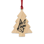 German Shepherd Wooden Ornaments, 6 Shapes, Solid Wood, Magnetic Back, Custom/Personalized, FREE Shipping, Made in USA!!