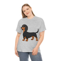 Dachshund Unisex Heavy Cotton Tee, S - 5XL, 12 Colors, Light Fabric, FREE Shipping, Made in USA!!