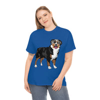 Australian Shepherd Unisex Heavy Cotton Tee, S-5XL, 12 Colors, 100% Cotton, Light Fabric, FREE Shipping, Made in USA!!