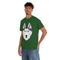 Siberian Husky Unisex Heavy Cotton Tee, S - 5XL, 12 Colors, Light Fabric, FREE Shipping, Made in USA!!