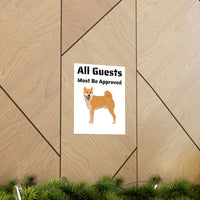 Shiba Inu Premium Matte Vertical Poster, 7 Sizes, Indoor Use, 175 gsm Fine Art Paper, FREE Shipping, Made in USA!!