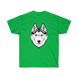 Siberian Husky Unisex Ultra Cotton Tee, 14 Colors, S - 5XL, 100% Cotton, FREE Shipping, Made in the USA!!