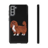 Ruby Cavalier King Charles Spaniel Tough Cases, Matte/Glossy, Outer Shell, 2 Layer Case For Protection, Over 30 Cases!!