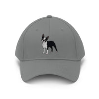 Boston Terrier Unisex Twill Hat, Cotton Twill, Adjustable Velcro Closure, FREE Shipping, Made in USA!!