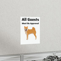 Shiba Inu Premium Matte Vertical Poster, 7 Sizes, Indoor Use, 175 gsm Fine Art Paper, FREE Shipping, Made in USA!!